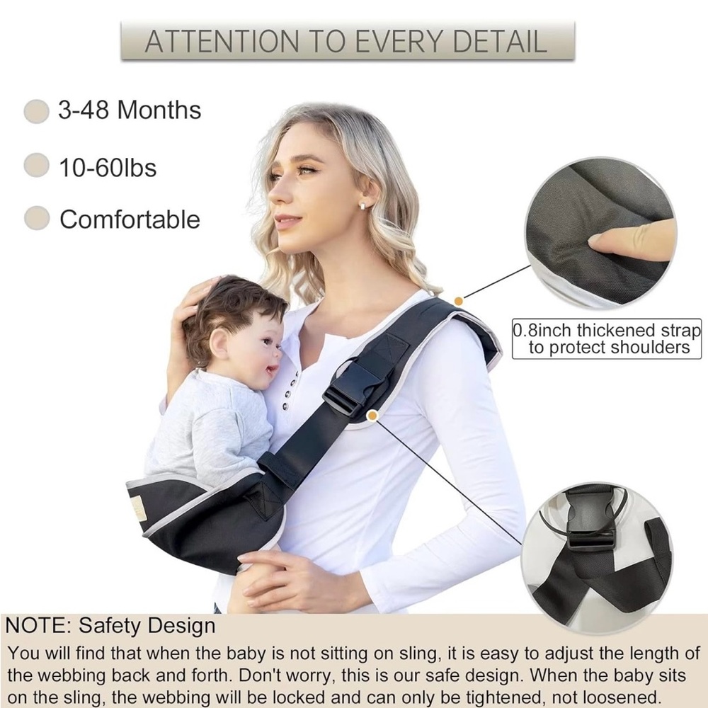 Toddler Sling Carrier - Blue - Picture 6 of 8
